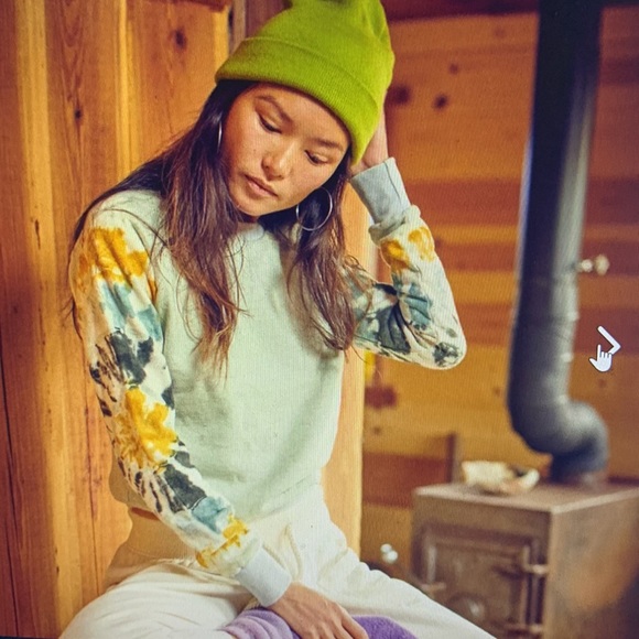 Jungmaven stained glass alpine raglan sweatshirt small clay green/mint - Picture 4 of 15